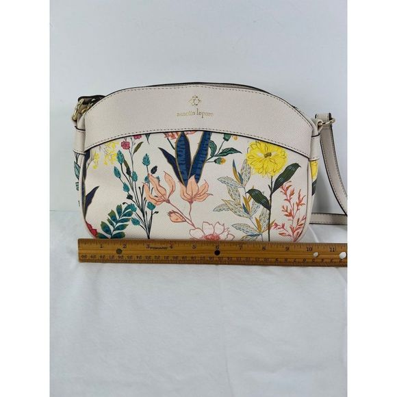 Nanette Lepore Hartley Camera Crossbody Purse Floral Botanical Vegan Leather - Picture 6 of 7